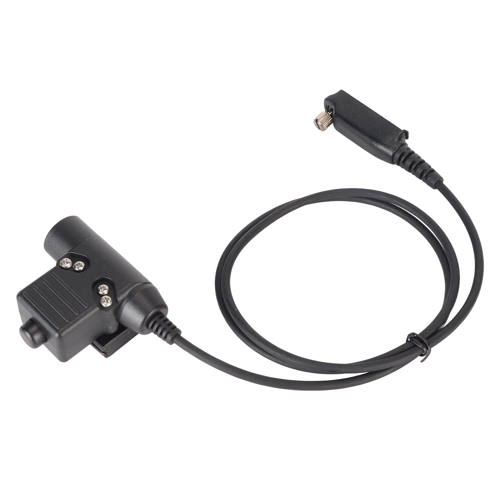 Cavo Adattatore PTT Per Walkie Talkie – Connettore Auricolare Con Pulsante Di Sicurezza Per Radio Sepura STP8000/8030, 90 Cm
