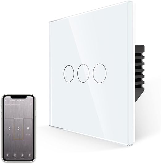 JIMEIDA Smart Alexa Light Switch Works with Amazon and Google Home, No