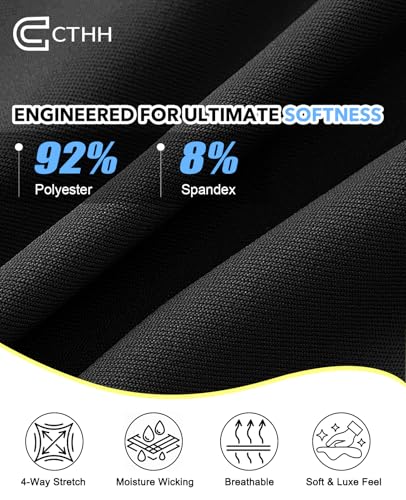 Image of CTHH High Waist Yoga Pants with Pockets for Women Tummy Control Yoga Leggings 4 Way Stretch Workout Pants
