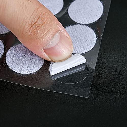Miniatura 4 de Belcro Adhesivo Redondo,Belcro Adhesivo Doble Cara Redondo,20mm Pegajoso Monedas Puntos,Belcro 110 Pares 220 Piezas Lunares Adhesivo Cintas Autoadhesivo Puntos Adhesivo Blanco