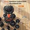 Adjustable Dumbbells Set 25LB, Weights Dumbbells Set 5/10/15/20/25lbs, Anti-Slip Handle for Exercise Fitness Workout Adjustable dumbbell set 2 (25, Pounds) #1