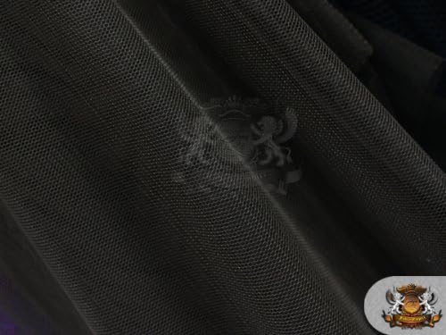 Tela sólida de malla de poliéster de 58 pulgadas de ancho vendido por The Yard (negro)