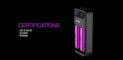 Miniatura 9 de LUSH Q2 Cargador de batería inteligente LED compatible con baterías de litio IMR 3.6V y 3.7V