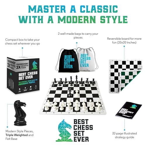 Set de ajedrez torneo Best Chess Set Ever 3x miniatura 3