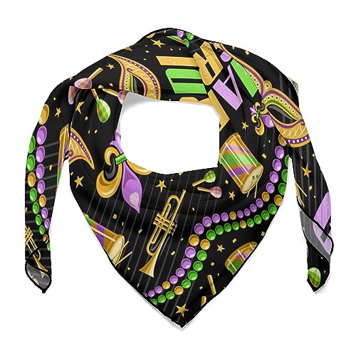 Fashion Hair Scarf for Women Lightweight Silk Feeling Head Scarves Square Bandanas