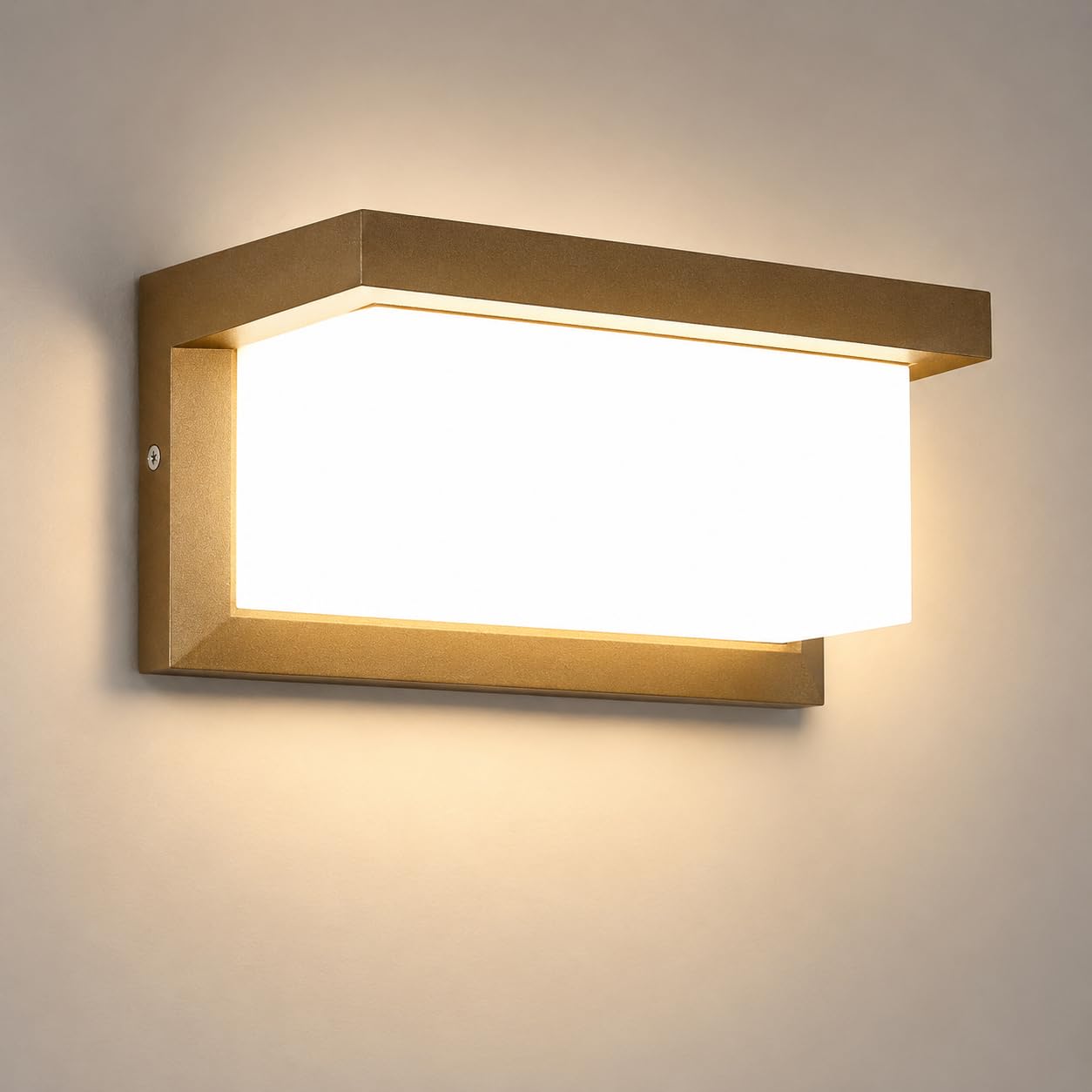 Klighten Zestaw 2 sztuk lamp ściennych LED 24W na zewnątrz, 3000K, wodoodporna lampa ścienna IP65, aluminiowa lampa ścienna do wnętrz, na zewnątrz, dziedzińca itp. Czarna
