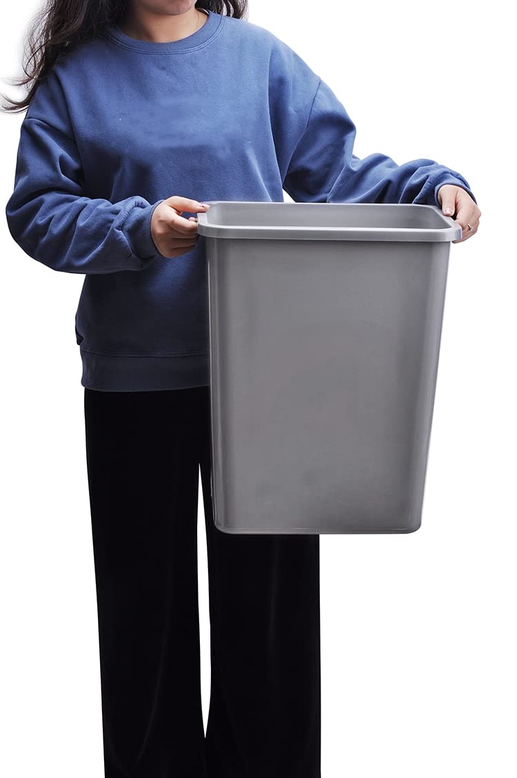 Elysian Home Kitchen Trash Can Commercial Office Wastebasket Black (2 Pack)