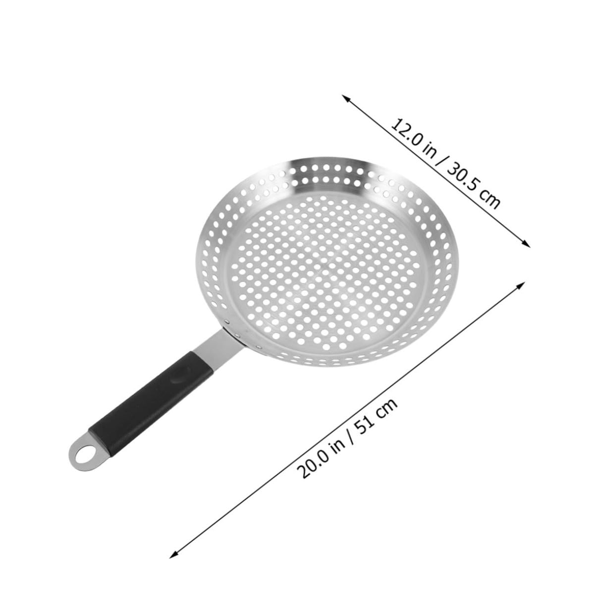 UPKOCH Practical Stainless Steel Roasting for Outdoor Bbq Non Stick Design Detachable Handle Easy to Clean for Grilling Vegetables Steak and More