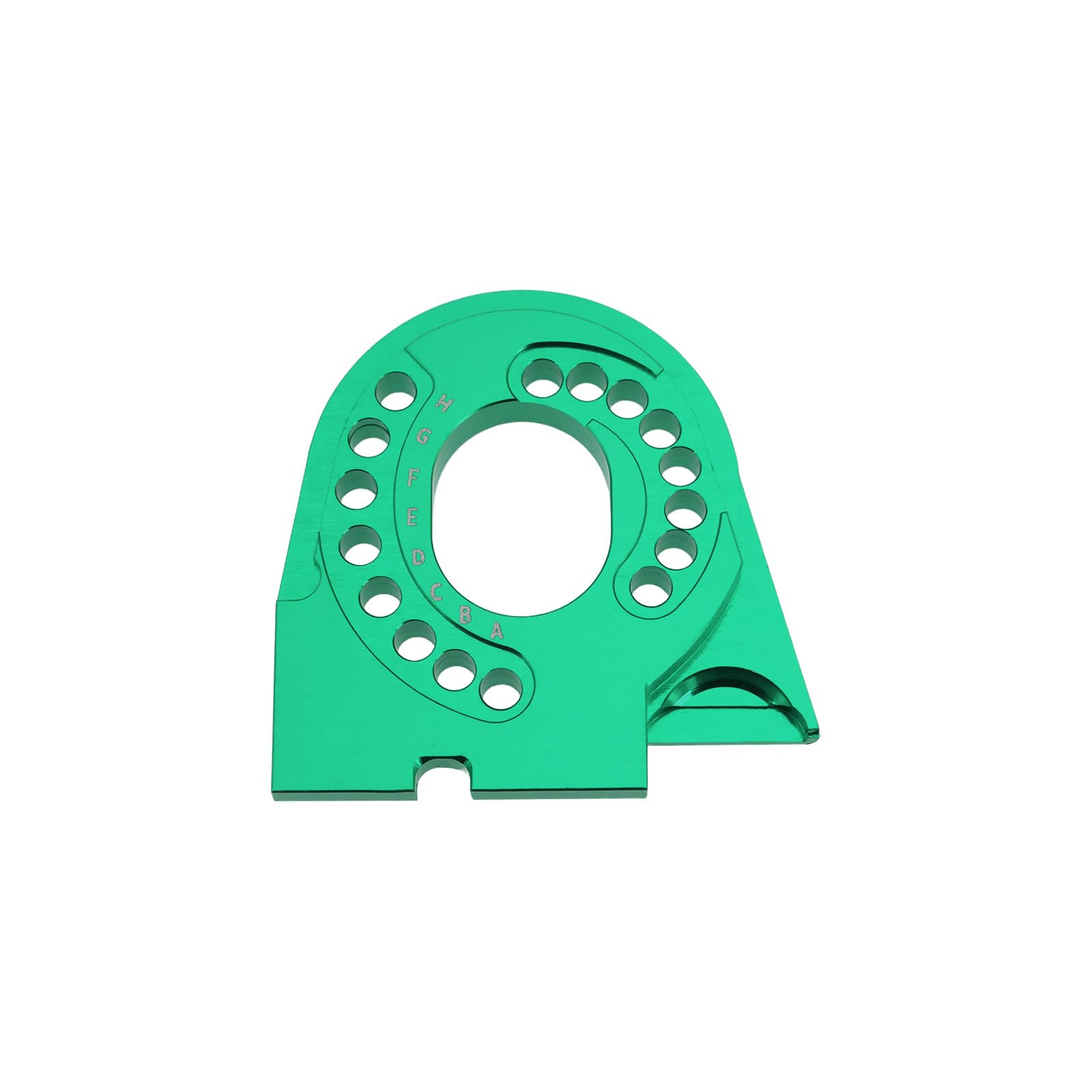 eMagTech Aluminum Motor Mount Plate Compatible with Traxxass 1/10 RC Crawler Car (Green)