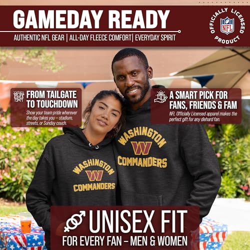 Image of Team Fan Apparel NFL Gameday Hoodie Pullover Sweatshirt for Men and Women | Officially licensed NFL Gameday fleece pullover - kangaroo pocket, ribbed cuffs, drawstring hood, unisex fit