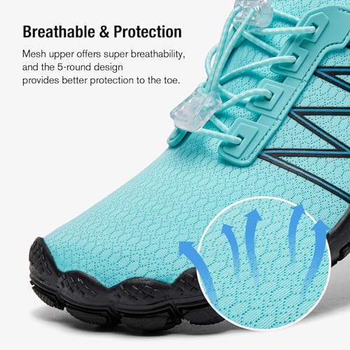Image of hiitave Womens Water Shoes Quick Dry Barefoot for Swim Diving Surf Aqua Sports Pool Beach Walking Yoga