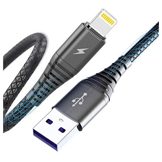 Lightning Cable,(3Pack 6Ft) iPhone Charger Cable 6 Foot,Cabepow 6 Feet Fast Charging USB Cord Compatible with for iPhone 12/11/Pro/X/Xs Max/XR/8 Plus /7 Plus/6s/ iPad and More-Black