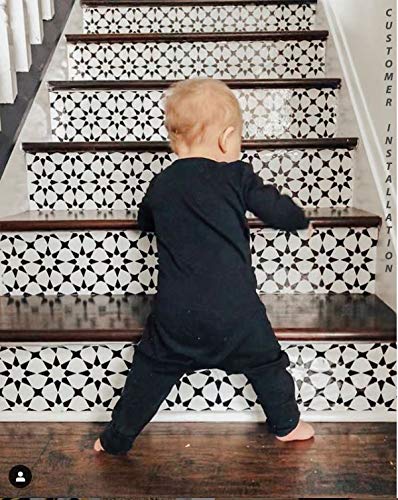 Classicism Moroccan Peel And Stick Tile Stickers For Kitchen Backsplash Bathroom Floor Wood Glass Metal Linoleum Waterproof Removable Eco Friendly Decals,Vinyl Murals- Pack Of 6 (6" X 6" Inch) #TOP3