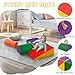 Elevon Soft Climbing Toys Indoor - 5 PC Foam Climbing Blocks, PU Leather Gym Climb and Crawl Play Set Waterproof and Easy to Clean