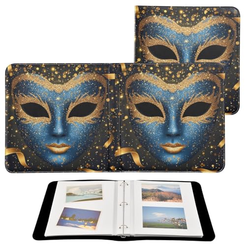 Álbum de Fotos Auto Adherible DIY Scrapbook Album Máscara de Mardi Gras 3 Anillas 40 Páginas 8x10 para Memorias miniatura 2
