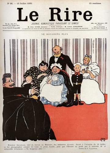 Peinture Vallotton journal Le Rire pour habiller un grand mur vide tableau 60x90