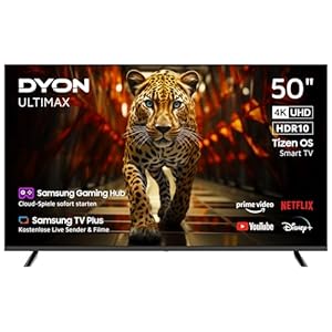 DYON ULTIMAX 50U-TI – 50 Zoll (126 cm) 4K Ultra-HD Smart TV mit Tizen OS, Triple Tuner (DVB-C/-S2/-T2), Smart & Gaming Hub, Prime Video, Netflix, Disney+ [2025]