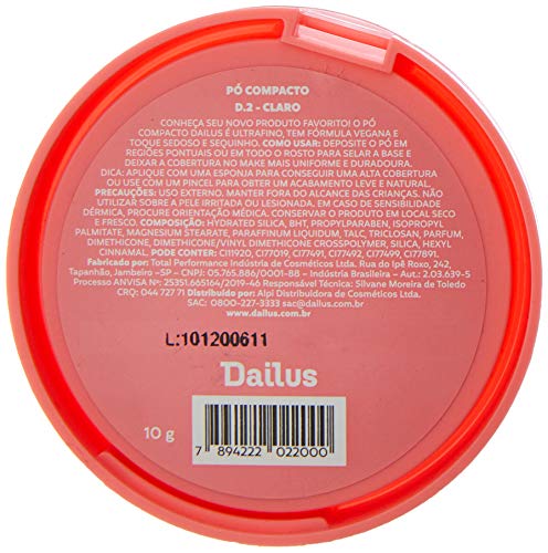 Dailus Po Compacto Ultrafino - D2-Claro