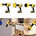 Produktbild MASO 3x Elektrobohrer Reinigung Bürsten Kit Power Bürste Verbundenheit Zur Reinigung Von Autoreifen, Küche, Badezimmer, Sitz, Teppich - Matte (Gelbe 2 / 3.5/5 Zentimeter)