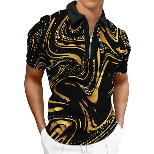 Polo homme ajusté jaune en coton mélangé doux et respirant