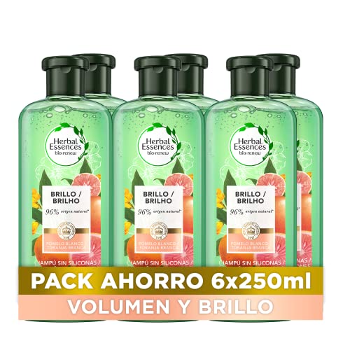 Herbal Essences bio:renew Pomelo Blanco Y Menta Mosa Volumen Champú, En Colaboración Con El Real Jardín Botánico De Kew 6 x 250 Cover