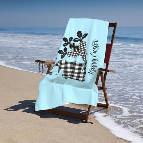 Serviette microfibre Happy Easter personnalisable avec séchage rapide et effet sans sable