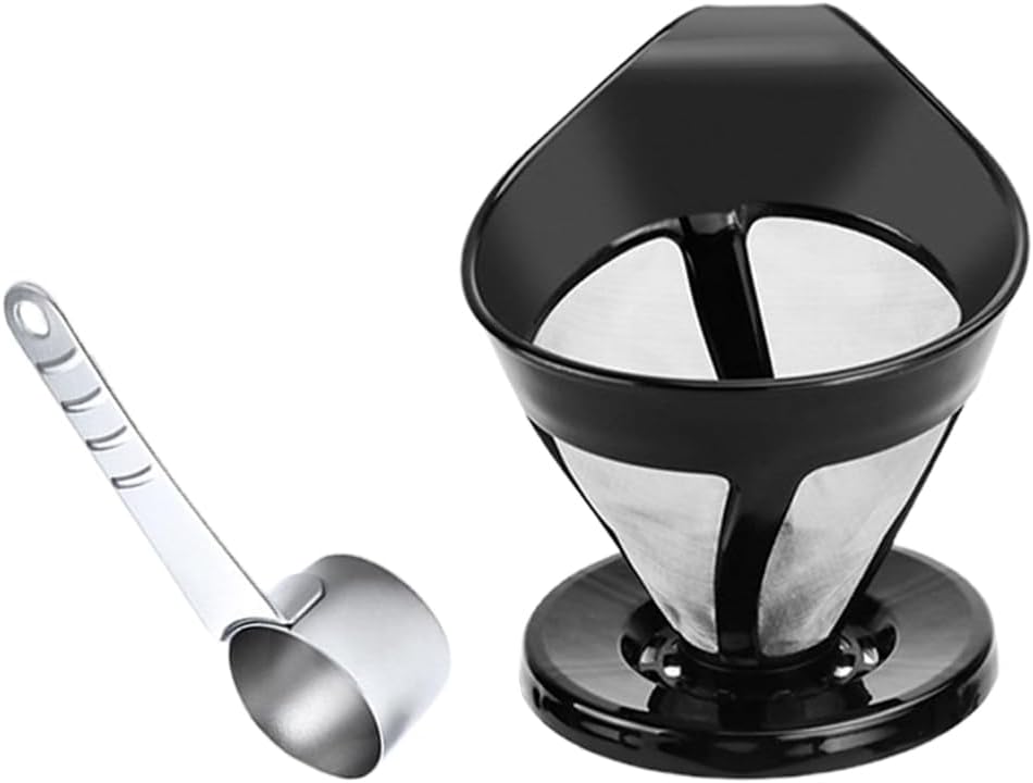 Stainless Steel Coffee Filter Set with HLB18 Spoon Coffee Machine Accessories Coffee Dripper Drip Coffee Funnel