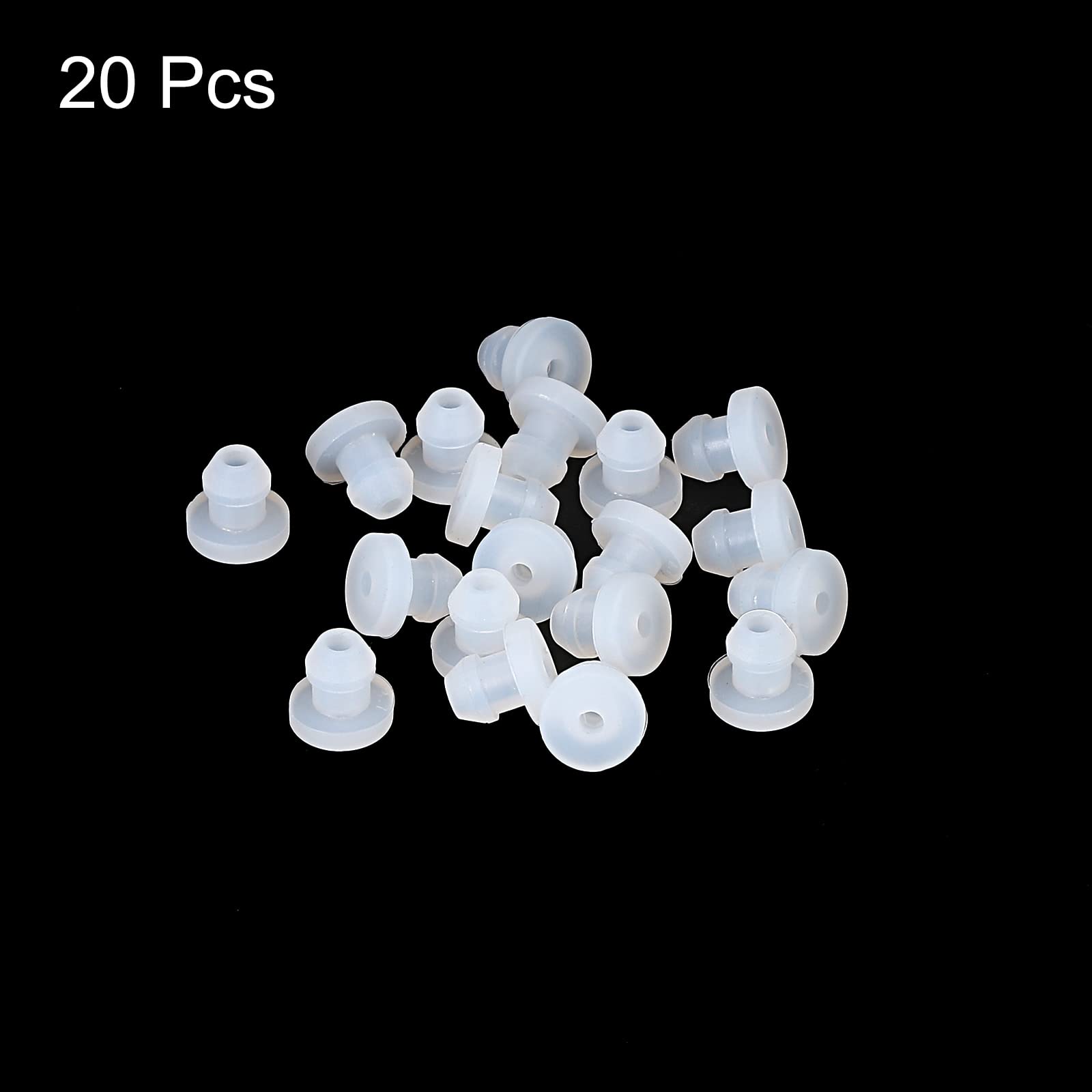 MECCANIXITY 4Pcs Snap Rubber Grommet Hole Plugs - 30mm Mount Hole, 25mm ID, Transparent For Cable Protection