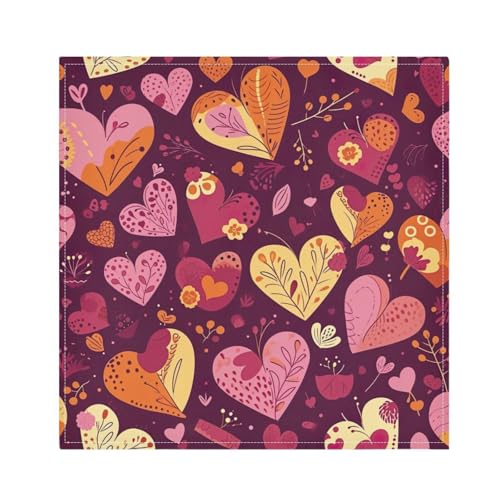 Juego de 6 Servilletas de Tela Corazón Valentín 20 x 20 pulg miniatura 6