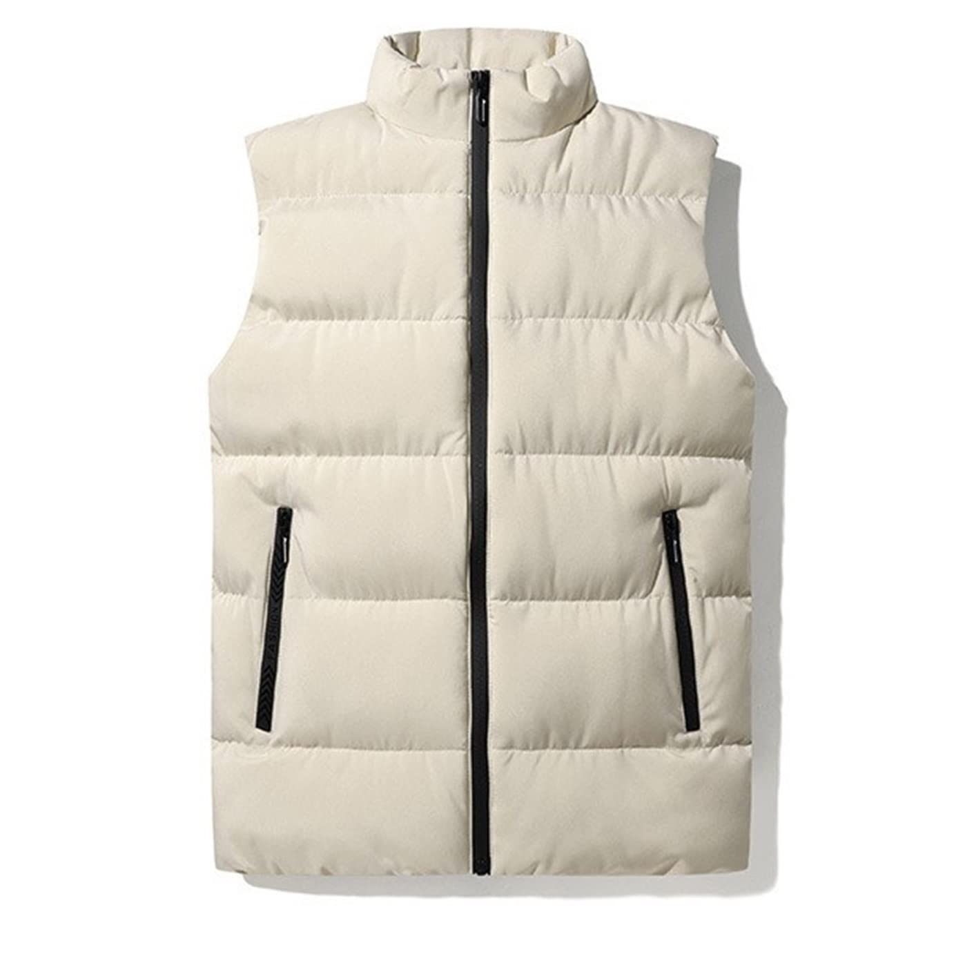 Chaleco acolchado para mujer que protege del viento con cuello alto flexible 5