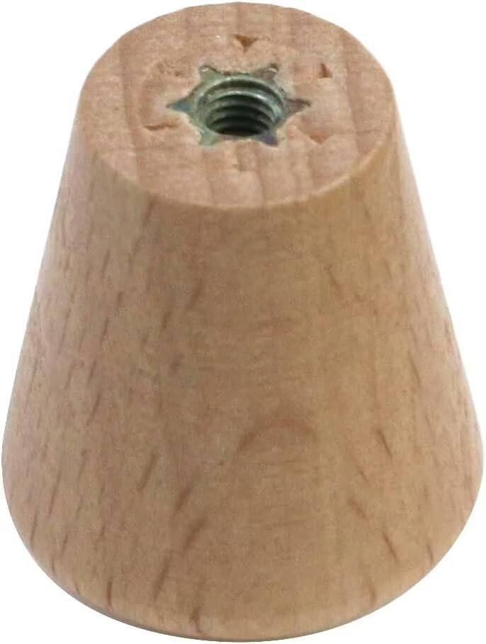 Boutons de tiroir en bois de commode poignées coniques x15 - 5