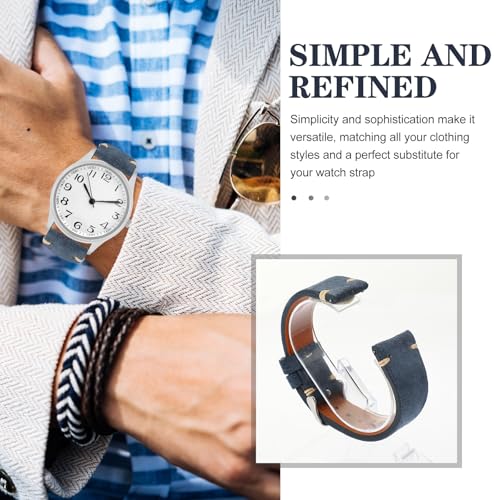 Correa de reloj azul de piel para hombre perfecta para el día a día 5
