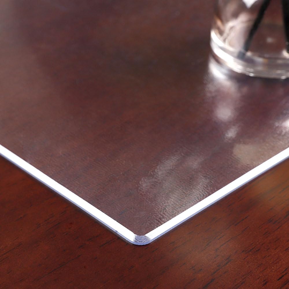Tappetino protettivo trasparente in PVC, spessore 1,5 mm, antigraffio, per tavoli PlastiTabl, 70 x 130 cm, perfetto per uso domestico e ufficio