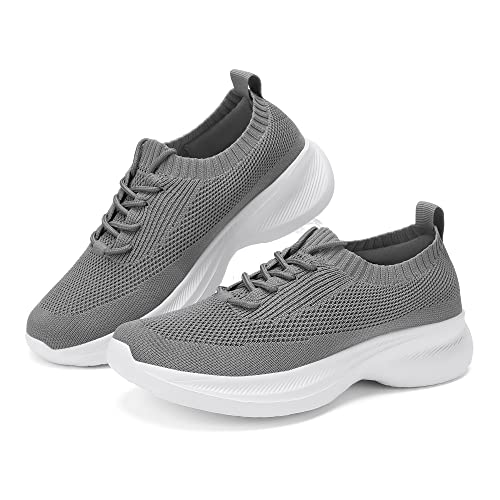 Image of Casbeam Mens Running Shoes Comfortable Lightweight Breathable Walking Shoes Lace-up Shoes Mesh Workout Casual Sports Shoes