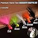 Crappie Jigs Marabou Feather Hair Jigs Bass Fishing Lure Jig Heads Hook for Crappie Trout Walleye Panfish 1/8oz 1/16oz 1/32oz