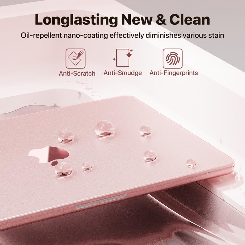 Image of Soonjet for MacBook Air 13 inch Case, M5 M4 M3 M2, 2022-2026 A3449 A3240 A3113 A2681, Color Matched, Snap-On Design, Fingerprint & Scratch Resistant, Hard Shell Protective Matte Cover for Mac Air 13.6