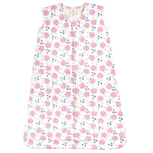 Image of Touched by Nature Unisex Baby Organic Cotton Sleeveless Wearable Sleeping Bag, Sack, Blanket, Pink Rose, 6-12 Months