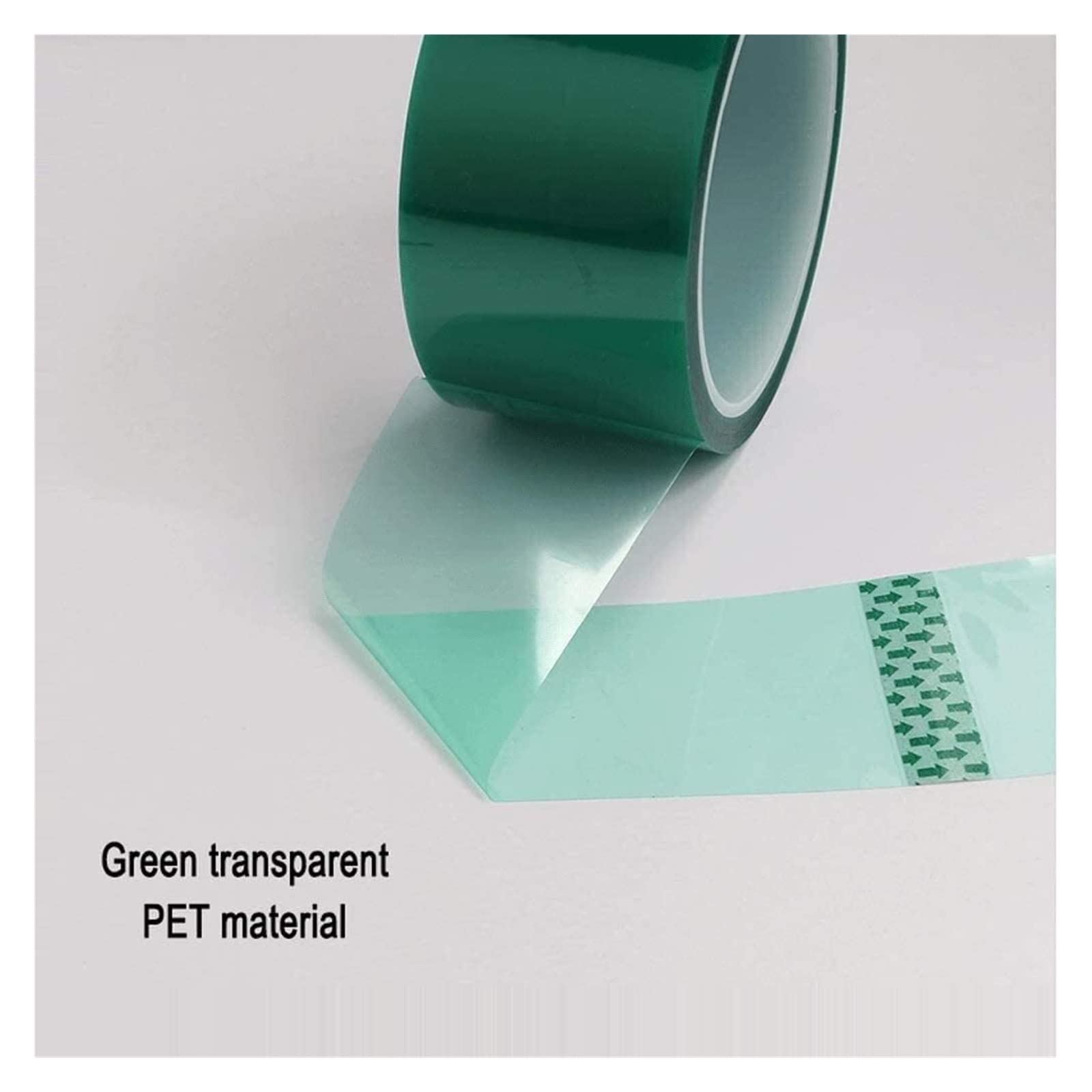 Nastro multiuso PET resistente alle alte temperature nastro adesivo per elettrodomestici, placcatura circuiti stampati, vernice da forno, nastro in poliestere verniciato a polvere (colore: verde,