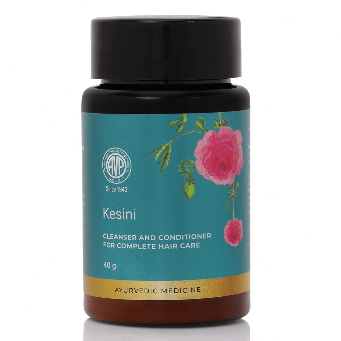 AVP THE ARYA VAIDYA PHARMACY (COIMBATORE) LTD Kesini l Hair Herbal Wash Powder | Cleansing and Conditioning Effect | Anti Dandruff | Chemical-Free | A Complete Hair Care Solution - 40g