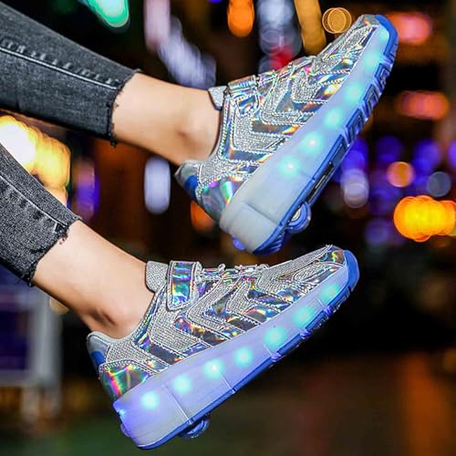 16 Modes Roller Skate Shoes with Wheels, Sneakers for Kids Boys Girls Birthday Thanksgiving Christmas Day4