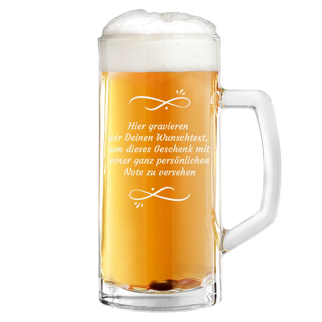 polar-effekt Bier Set 2-TLG Set Glas Bierkrug 0,5L Holzkiste im Set mit Gravur - Geburtstagsgeschenk für Männer - Bierseidel, Biertrinker - Bierglas für Papa, Opa und Freund