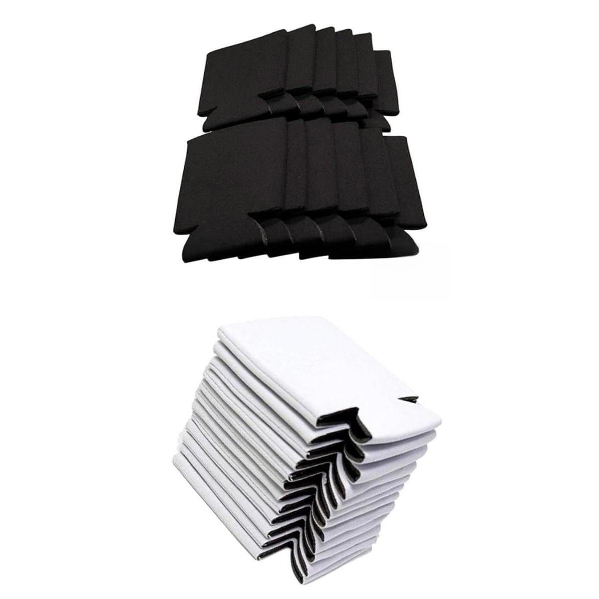 Enakshi® 40 Pieces Beer Can Coolers Sleeves Soft Insulated Reusable Black and White|Home & Garden | Wedding Supplies | Wedding Favors-image-30