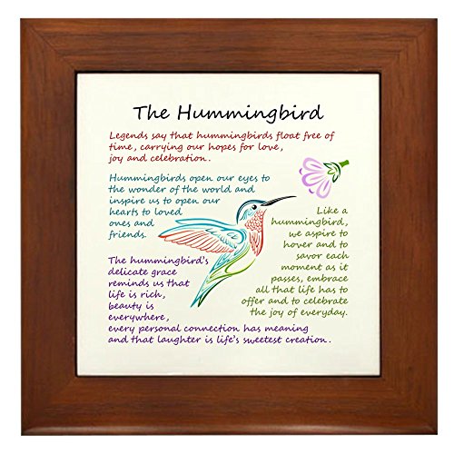 CafePress The Hummingbird Framed Tile Framed Tile, Decorative Tile Wall Hanging CafePress The Hummingbird Framed Tile Framed Tile, Decorative Tile Wall Hanging