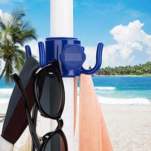 BESPORTBLE 2Pcs 4- Pontas de Plástico Guarda- Chuva de Praia Guarda- Chuva Pendurado Gancho Cabide p