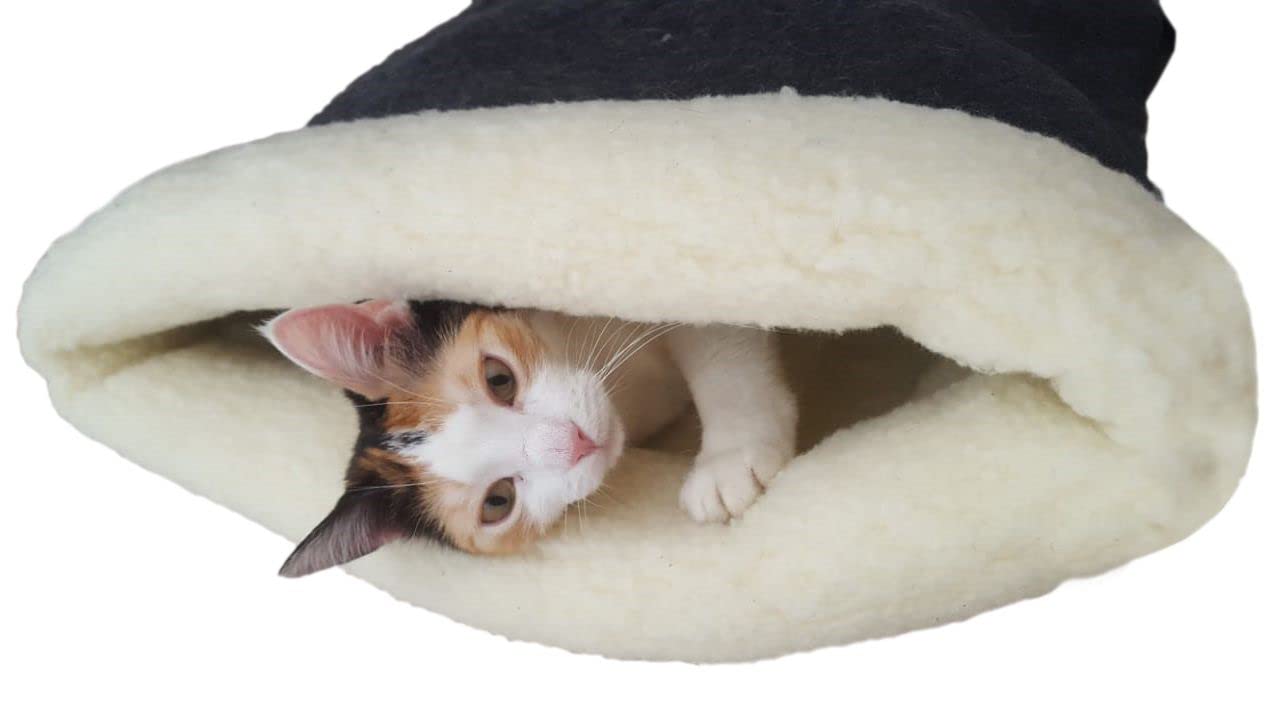 Lit à poche souple pour chats Winter Boss blanc en taille M