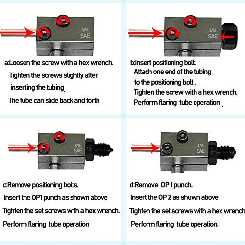 Image of 3 /16 inch Automotive Brake Line Double Flaring Tool with Removable Handle 45 Degree SAE for Nickel Tube and Copper tubing