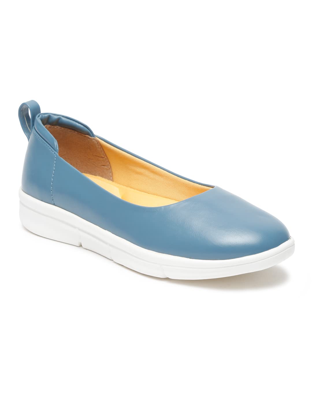 Bruno ManettiWomen's Slipon Back Closed Round Toe Upper PU Leather Insole Memory Foam Comfortable Bellies