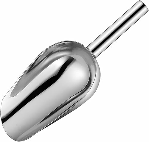 Cuchara de hielo de acero inoxidable, pala de metal para alimentos, pala dulce para cocina, bar, fiesta, boda, multiusos espesada, pala, 8 pulgadas