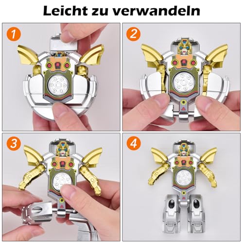 Finger Spinner 2-in-1 transformierbares Roboterspielzeug, Stressabbau, transformierender Roboter, Kinderspielzeug, Cooles Gadget, Geschenk für Kinder ab 3 Jahren