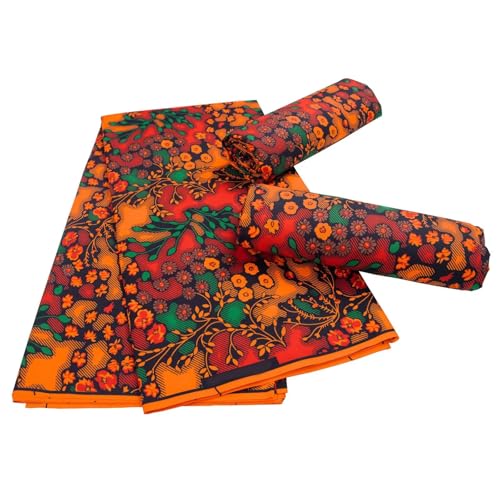 HollandaisWax African Fabric 6Y Ankara Print Polyester Material Kente Cloth